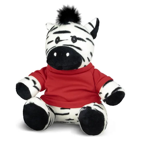 Zebra Plush Toy red