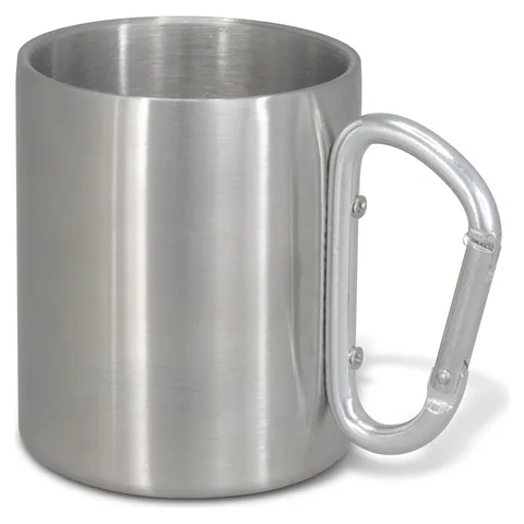 Carabiner Coffee Mug in silver