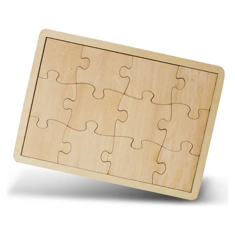 Wooden 12 Piece Puzzle in natural