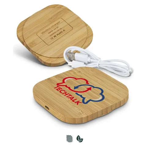 Vita Bamboo Wireless Charger - Square