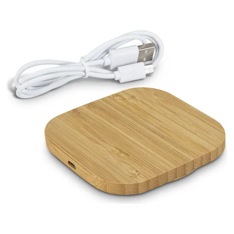 Vita Bamboo Wireless Charger - Square in natural