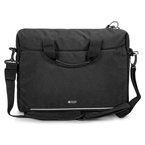 Swiss Peak RFID Laptop Bag in black