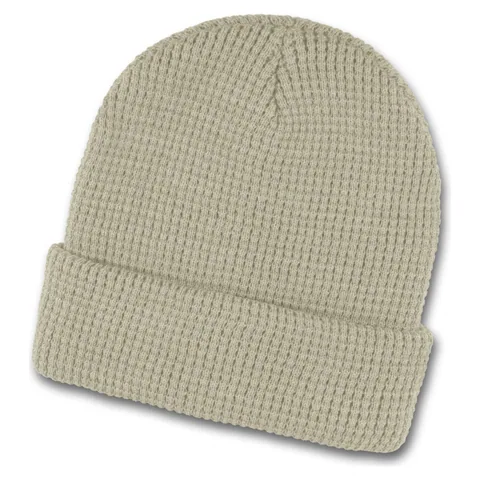 Galway Waffle Beanie in white