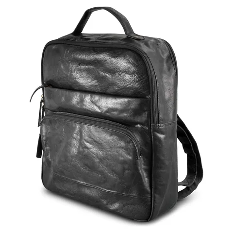 Pierre Cardin Leather Backpack in black