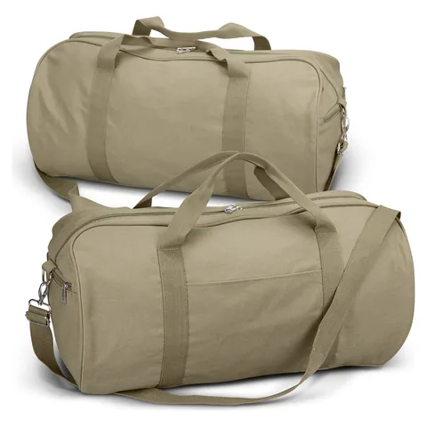 Canvas Duffle Bag in brown