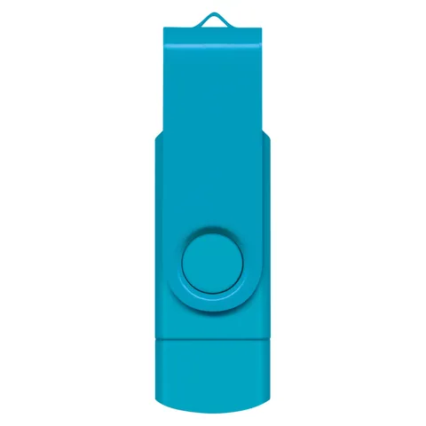Helix 8GB Dual Flash Drive lblue