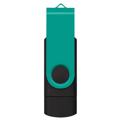 Helix 8GB Dual Flash Drive teal