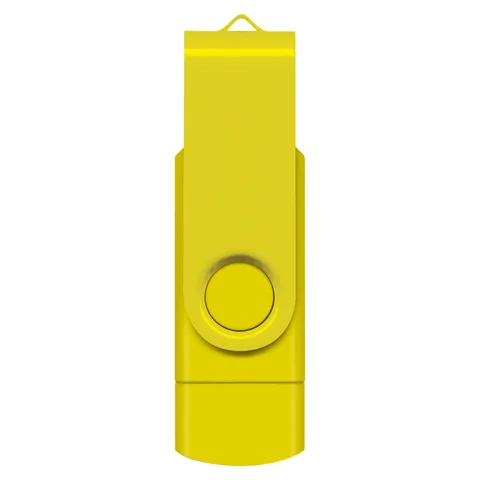 Helix 8GB Dual Flash Drive yellow