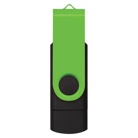 Helix 16GB Dual Flash Drive green