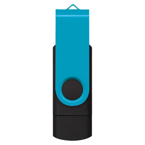 Helix 16GB Dual Flash Drive lblue