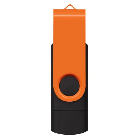 Helix 16GB Dual Flash Drive orange