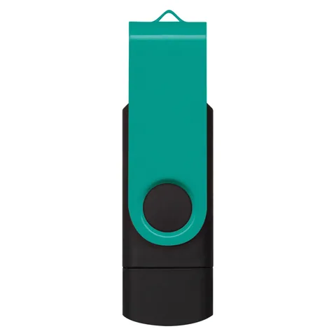 Helix 16GB Dual Flash Drive teal