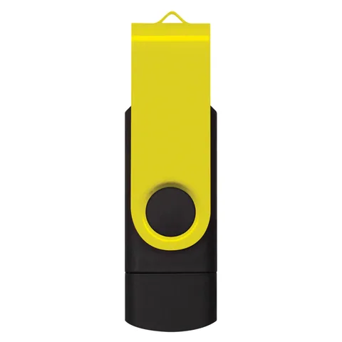 Helix 16GB Dual Flash Drive yellow