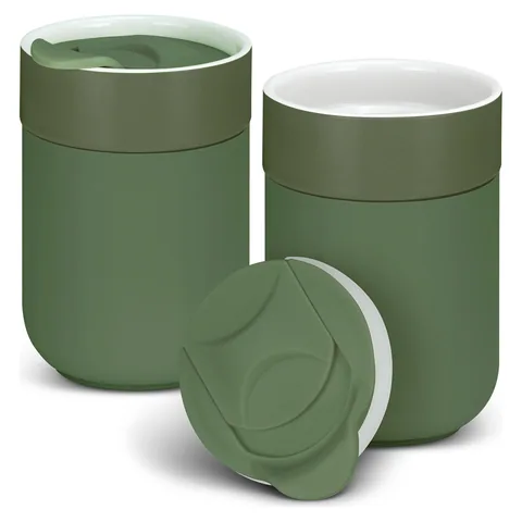 Chalice Ceramic Coffee Cup green