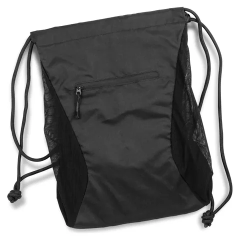 Royale Drawstring Backpack in black