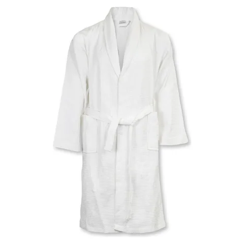 Rochester Waffle Bathrobe in white
