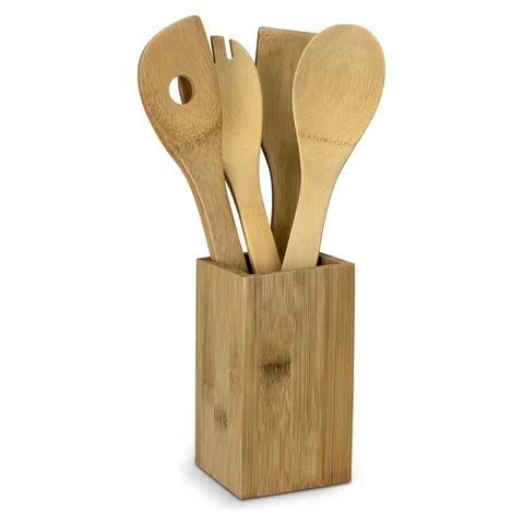 Bamboo Kitchen Utensils in natural
