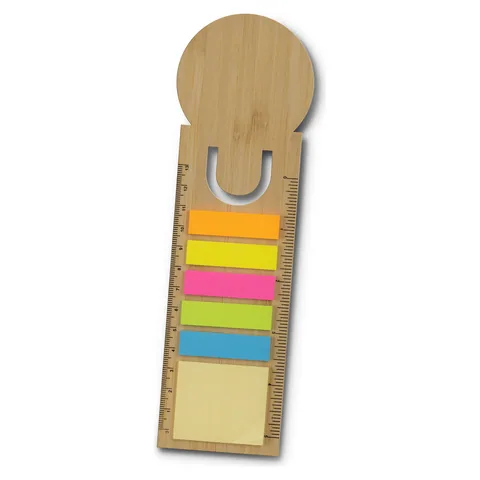 Bamboo Ruler Bookmark - Round in natural