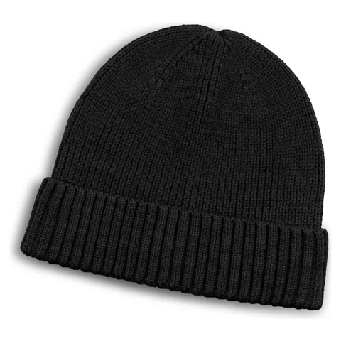 Merino Wool Beanie black