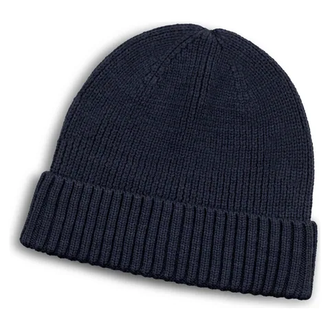 Merino Wool Beanie in blue
