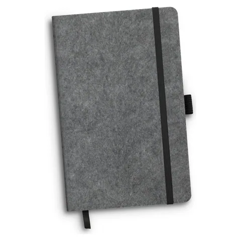 RPET Felt Hard Cover Notebook in grey