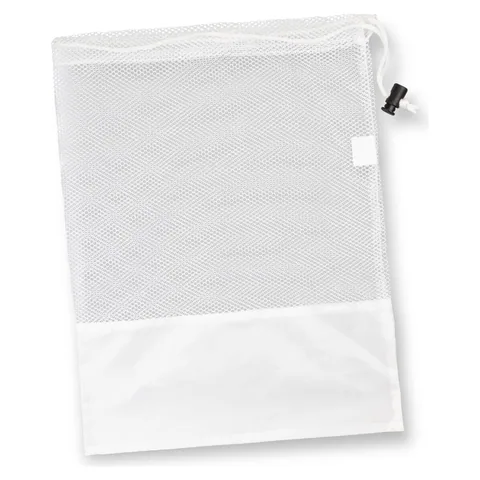 Drawstring Mesh Bag in white