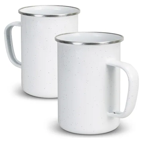 Bendigo Enamel Mug - 600ml in white