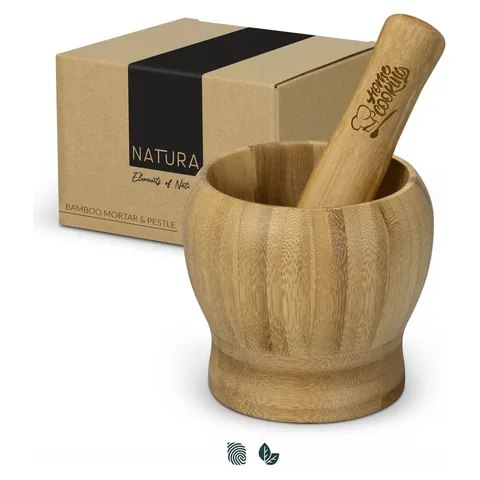 NATURA Bamboo Mortar and Pestle