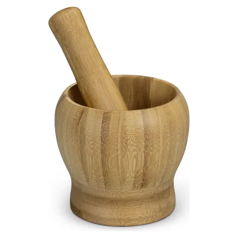 NATURA Bamboo Mortar and Pestle in natural