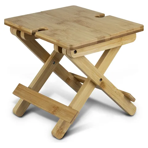 NATURA Bamboo Folding Wine Table in natural