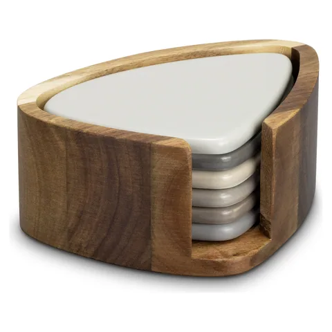 Keepsake Pebble Coaster Set in natural