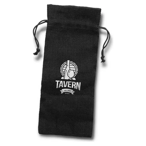 Jute Wine Drawstring Bag