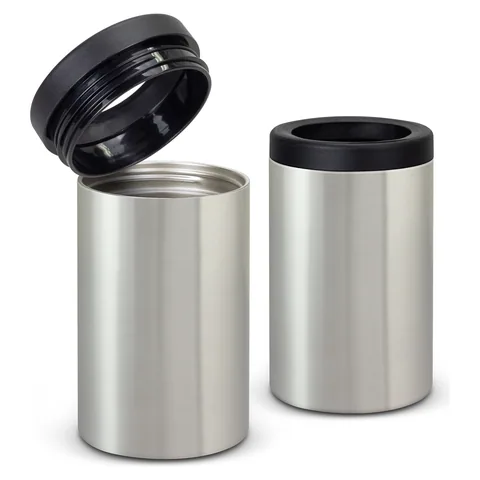 Brewski Vacuum Stubby Cooler in silver