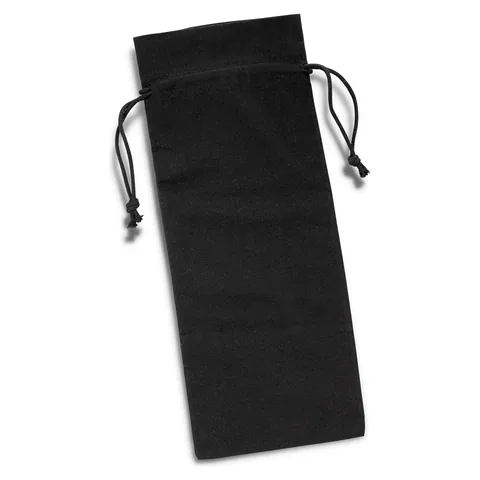 Cotton Wine Drawstring Bag black