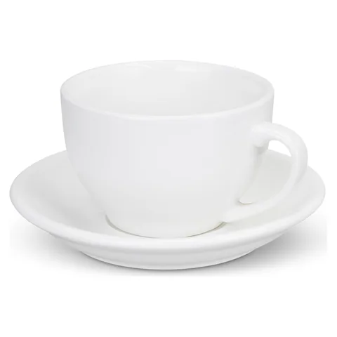 Chai Cup and Saucer in white