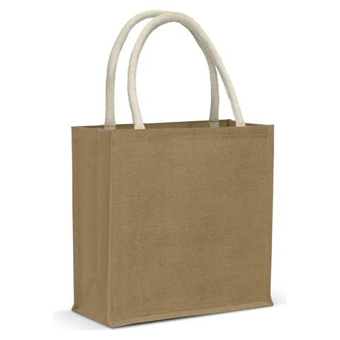 Monza Starch Jute Tote Bag in natural