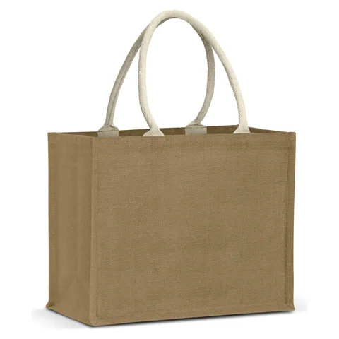 Torino Starch Jute Tote Bag in natural