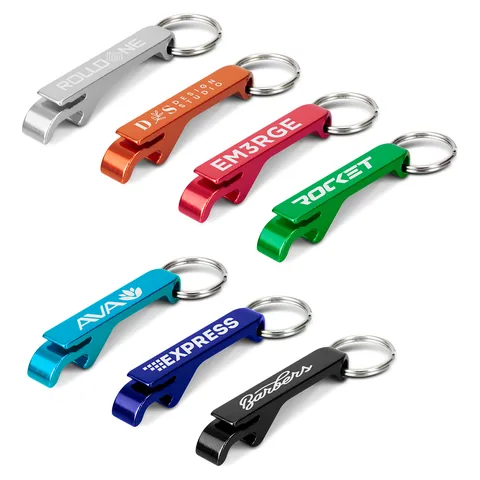 Snappy Metal Bottle Opener Key Ring