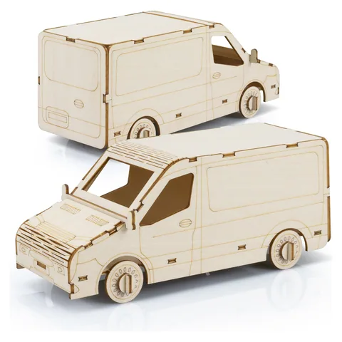 BRANDCRAFT Van Wooden Model in natural