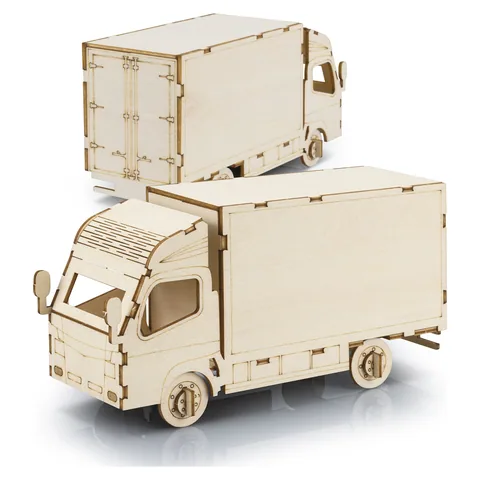 BRANDCRAFT Small Truck Wooden Model in natural