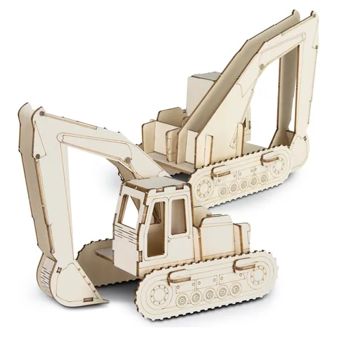 BRANDCRAFT Excavator Wooden Model in natural