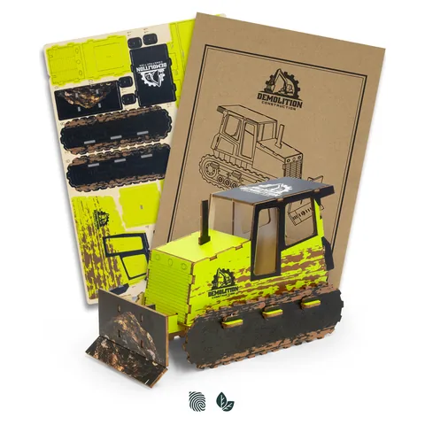 BRANDCRAFT Bulldozer Wooden Model