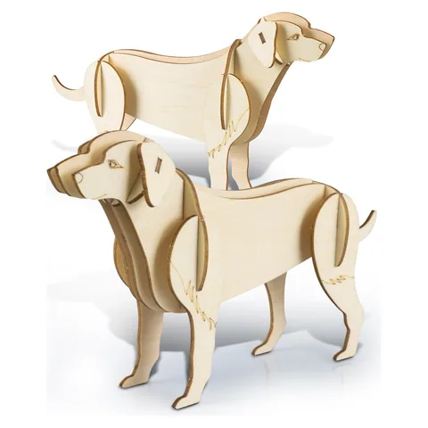 BRANDCRAFT Dog Wooden Model in natural