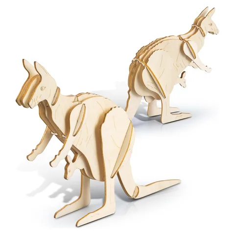 BRANDCRAFT Kangaroo Wooden Model in natural