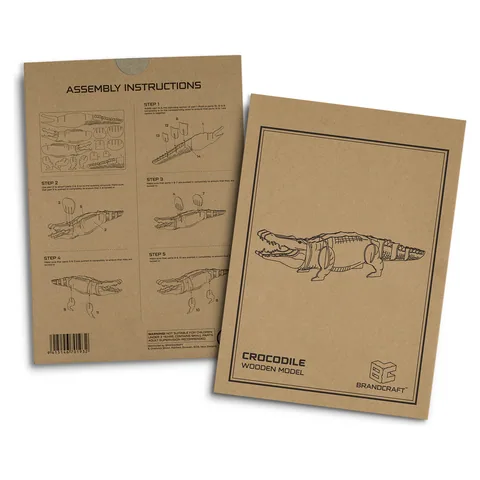 BRANDCRAFT Crocodile Wooden Model in natural