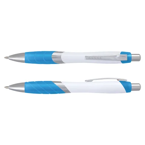 Borg Pen - White Barrel lblue