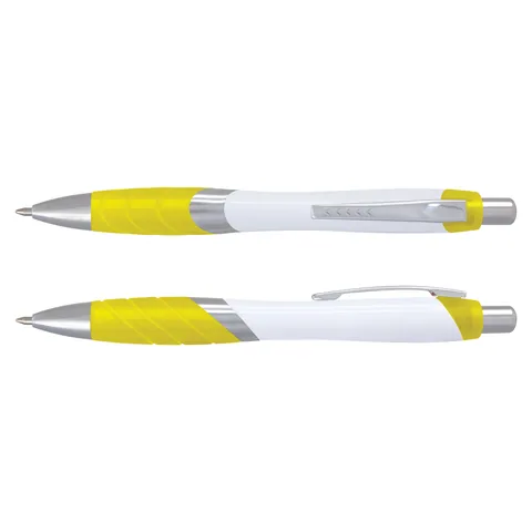 Borg Pen - White Barrel in yellow