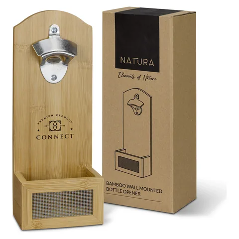 NATURA Bamboo Wall Mounted Bottle Opener