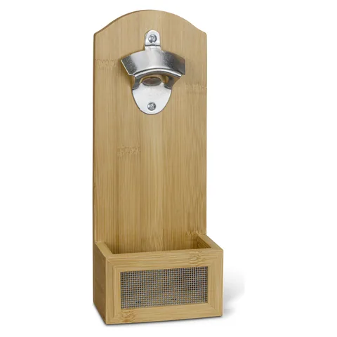 NATURA Bamboo Wall Mounted Bottle Opener in natural