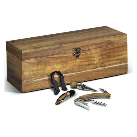 Keepsake Wine Box Gift Set in natural